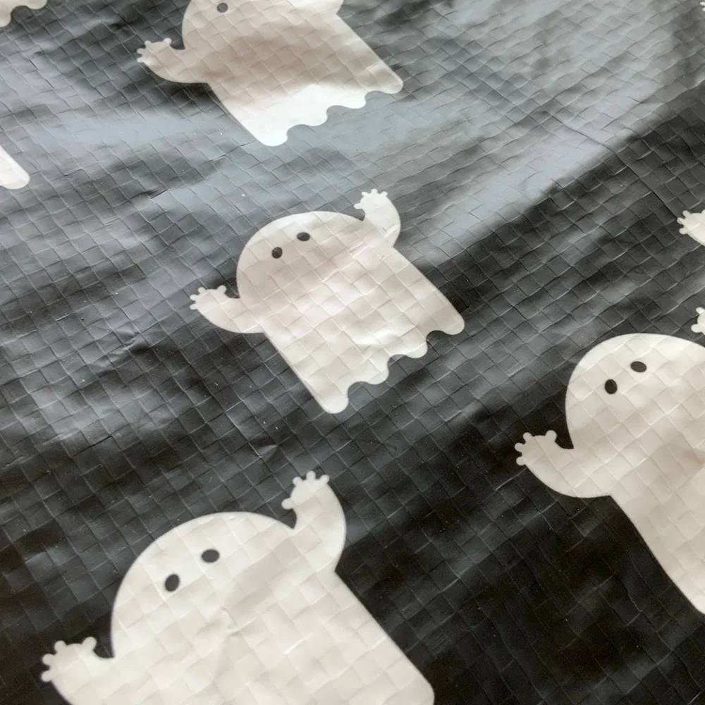 IKEA Ghost Tote Patterned Black, Orange and White Bag NWT Kustfyr Collection